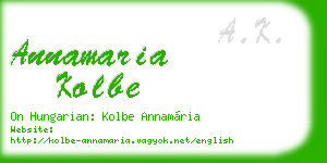 annamaria kolbe business card